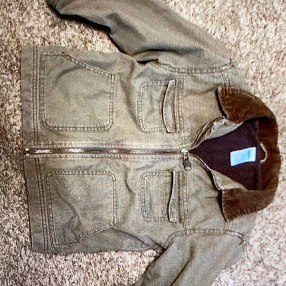 Gymboree Barn Coat Corduroy Collar Fleece Lining size 5